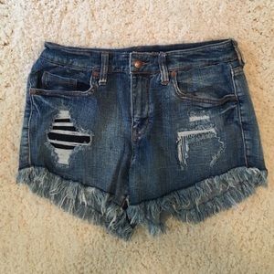 High rise jean shorts!